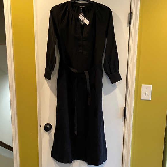 J Crew Cabana dress in black linen - Picture 2 of 7